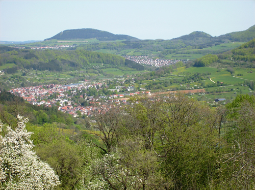 Blick auf Donzdorf aus Richtung Kuchalb